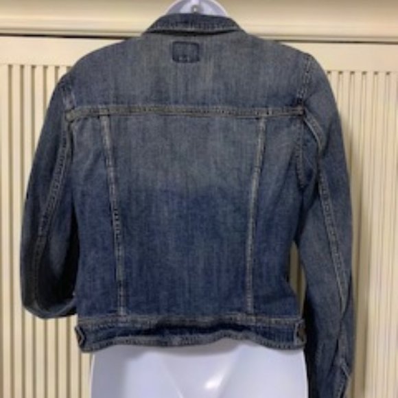 American Eagle Distressed Jean Jacket- L - Picture 2 of 3